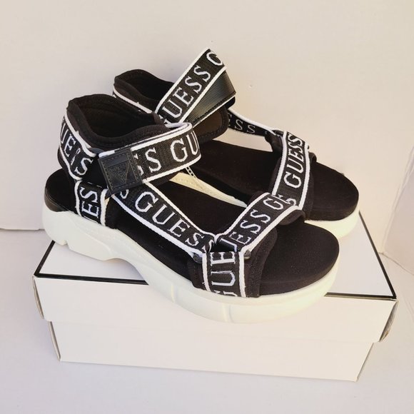 GUESS Women's Leona Sporty Tech Sandals - Picture 6 of 6